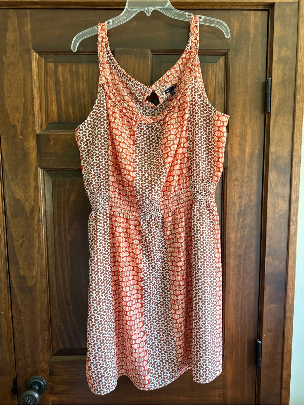 Gap Rust and Brown Patterned Sun Dress, Knee length Size XXL